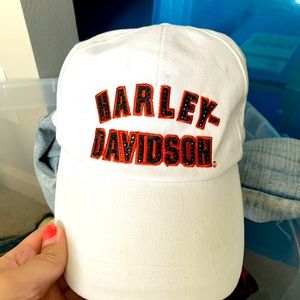 Harley Davidson hat.